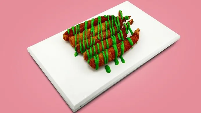 Креветки темпура под соусом "Васаби" 